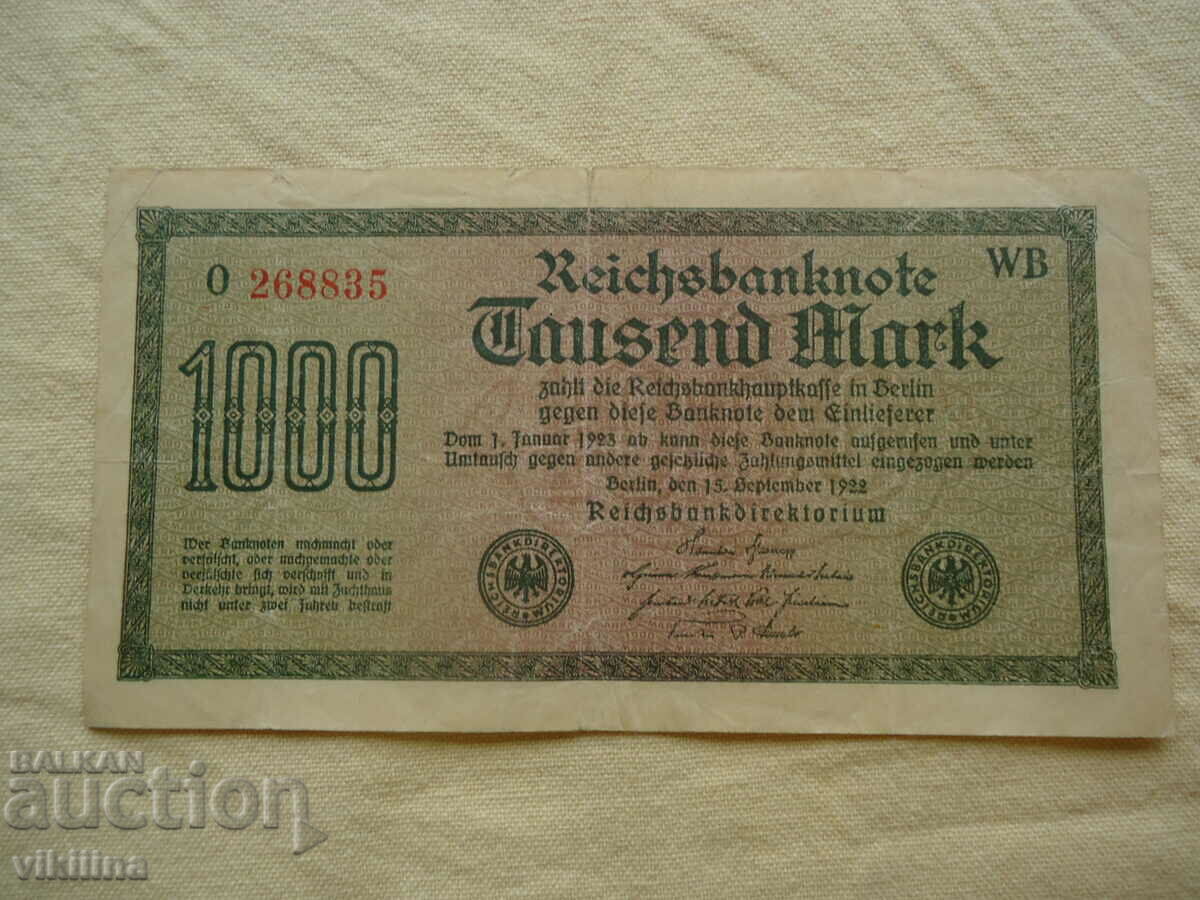 1000 μάρκα 1922