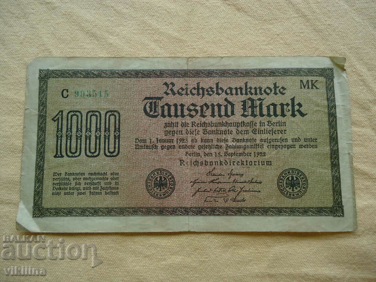 1000 de mărci 1922