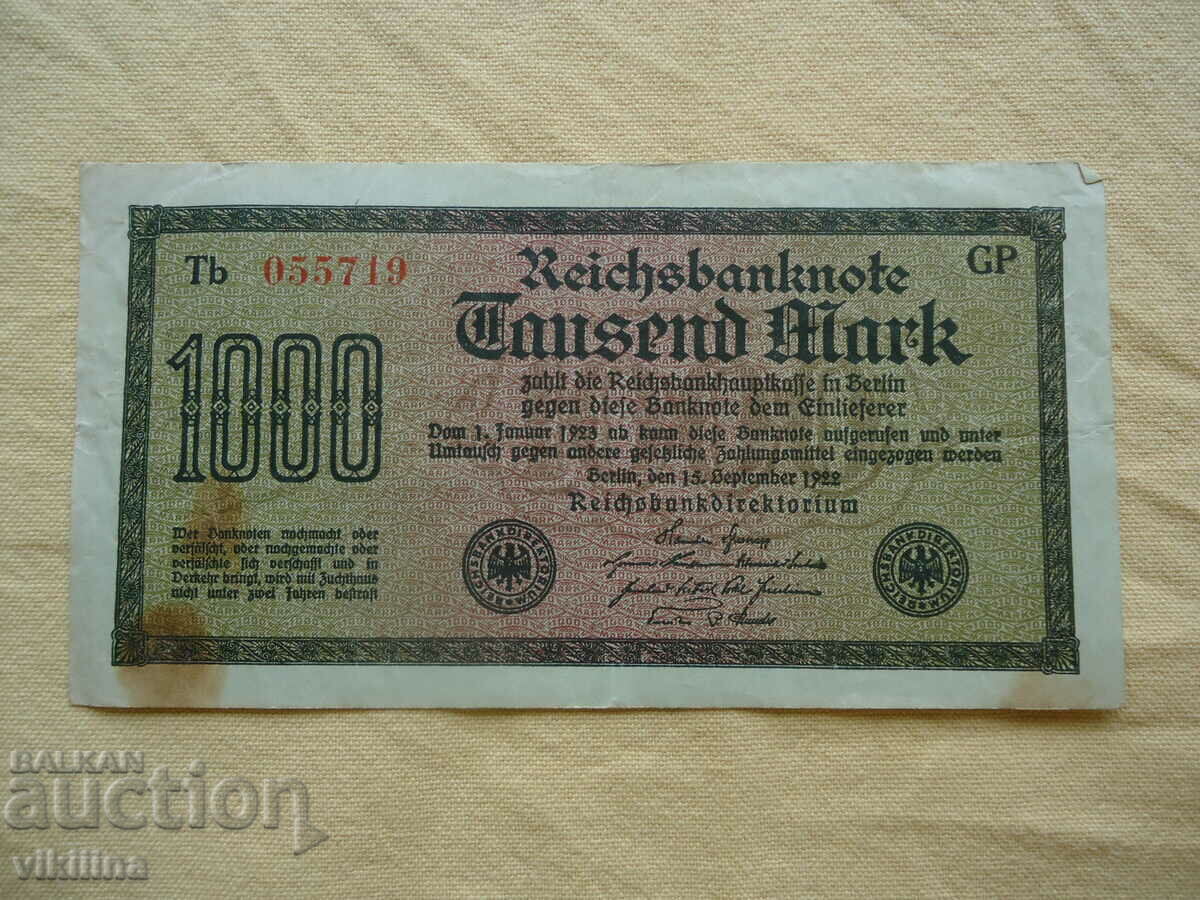 1000 μάρκα 1922