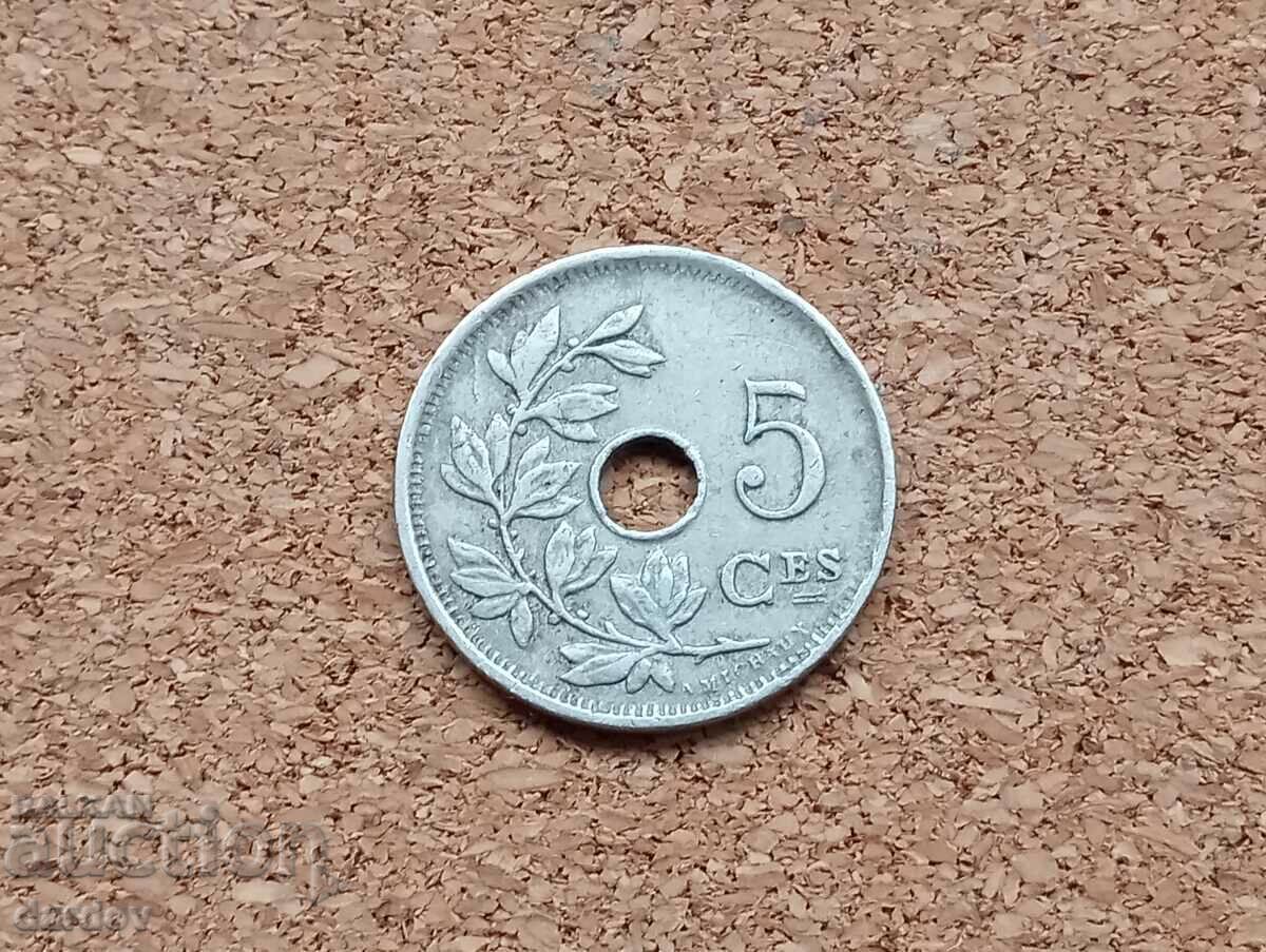 Belgium 5 centimes 1922 Belgium 5 centimes 1922