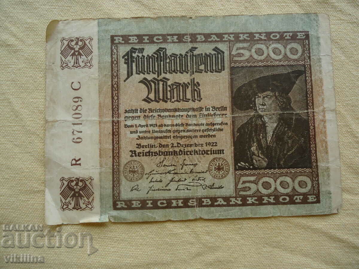 5000 Marks 1922