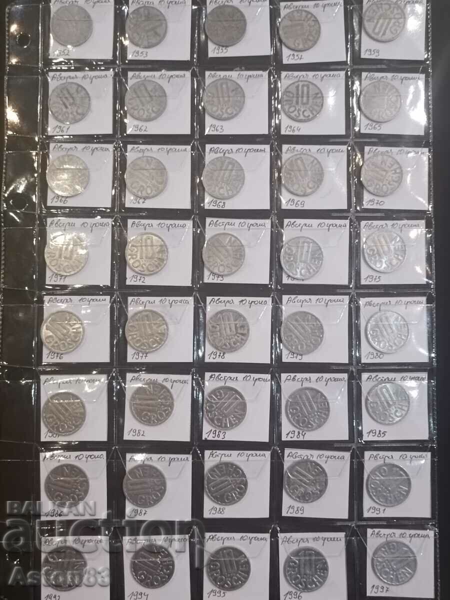 Super collection of coins Austria, 40 pcs