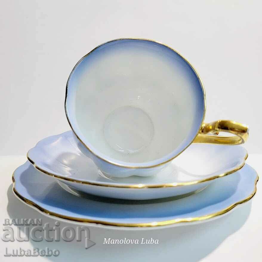 Set triplu Royal Albert Rainbow - în formă Hampton cu preț 100.00 BGN | € 51.13 Set triplu Royal Albert Rainbow - în formă Hampton cu preț 100.00 BGN | € 51.13