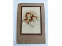 OLD CHILDHOOD PHOTOGRAPH CARDBOARD PORTRAIT KINGDOM OF BULGAR