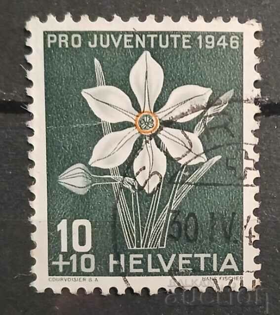 Switzerland 1943 Flowers Stamp