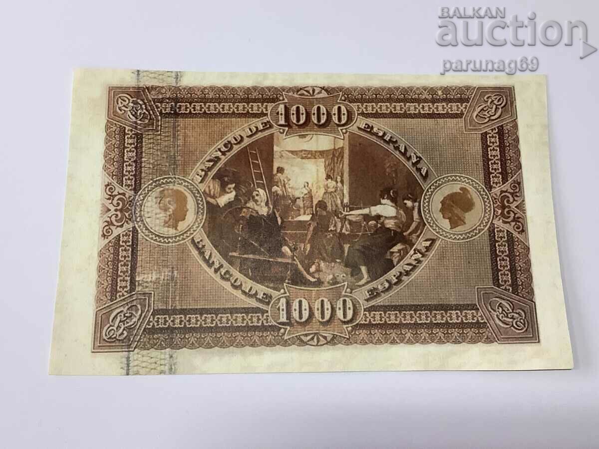 Spain 1000 Pesetas 1880 - XEROX COPY with price 7.00 BGN | € 3.58 Spain 1000 Pesetas 1880 - XEROX COPY with price 7.00 BGN | € 3.58