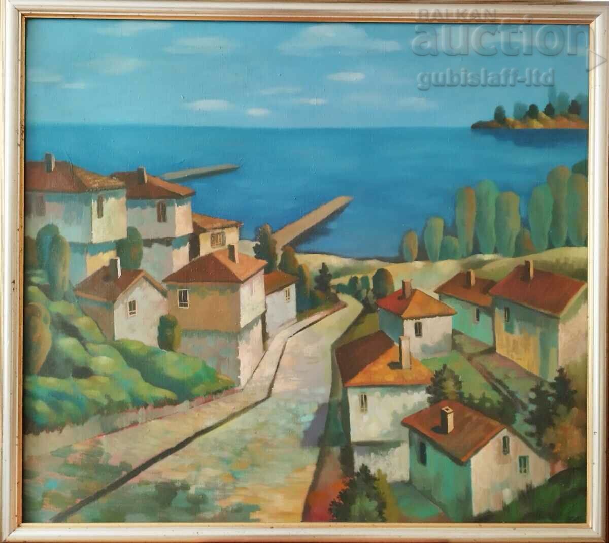 Painting "Landscape from Balchik", art. Nikolay Penkov