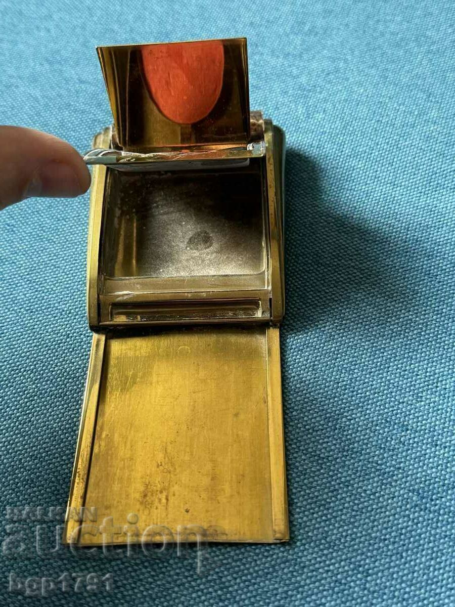 Old brass powder keg with price € 5.00 | 9.78 BGN