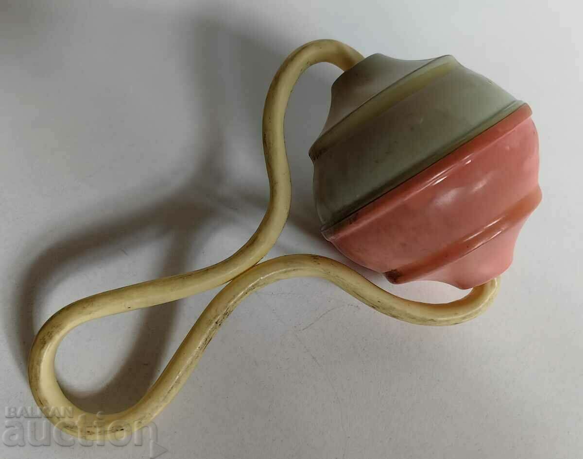 .100 YEAR CELLULOID BABY RATTLE