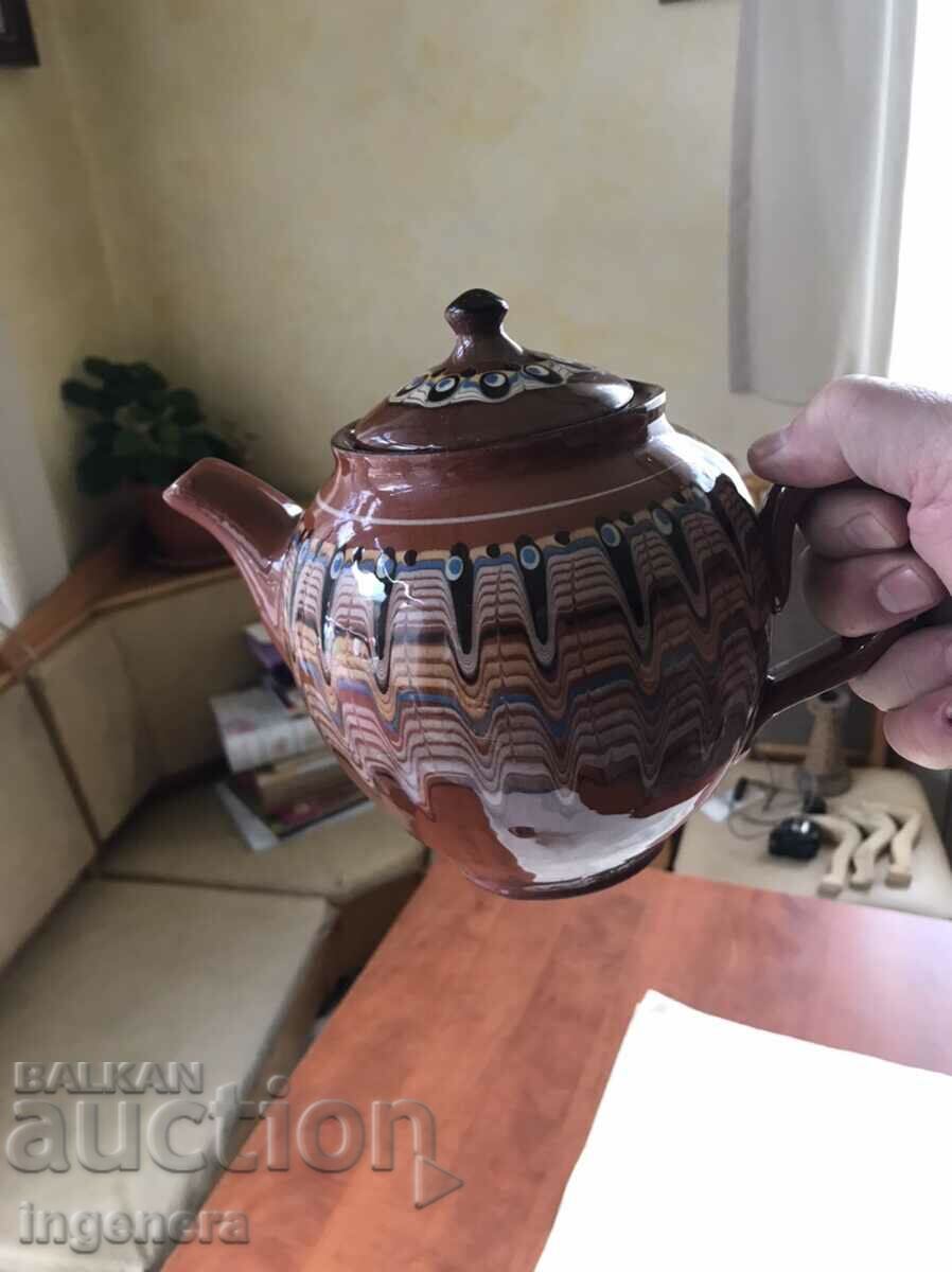 CERAMIC TROJANSKA TEAPOT AND SUGAR DISH NEW SET with price 29.00 BGN | € 14.83