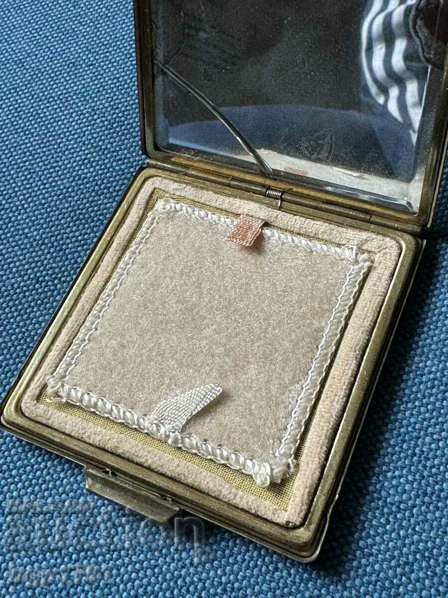 Auction  Old brass mirror