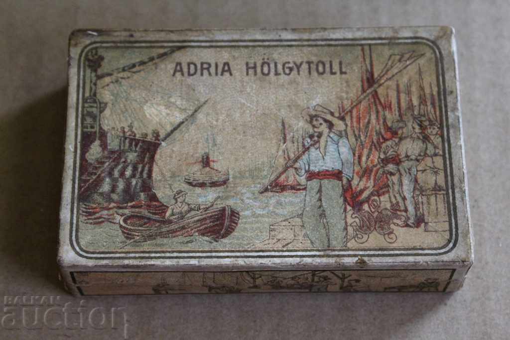 . СТАРА КУТИЯ ADRIA HOLGYTOLL ЛИТОГРАФИЯ КНЯЖЕСТВО БЪЛГАРИЯ