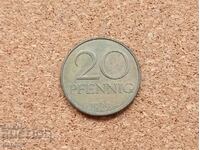 GDR 20 pfennig, 1969