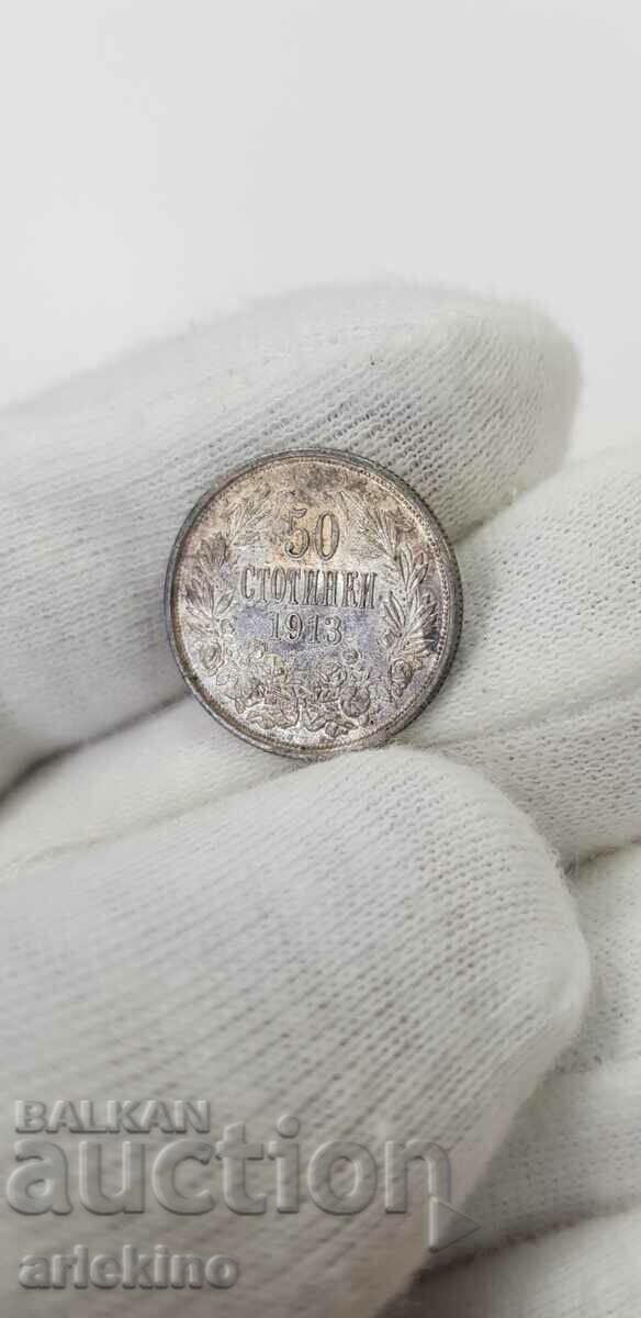Silver royal coin 50 cents 1913 - 7 Silver royal coin 50 cents 1913 - 7