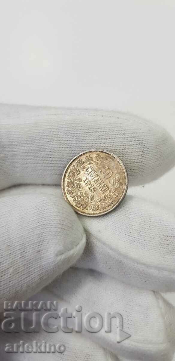 Moneda regală de argint 50 de cenți 1913 - 6 Moneda regală de argint 50 de cenți 1913 - 6