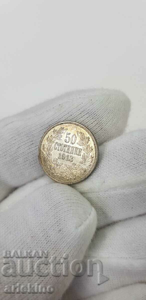 Auction Silver royal coin 50 cents 1913 Auction Silver royal coin 50 cents 1913