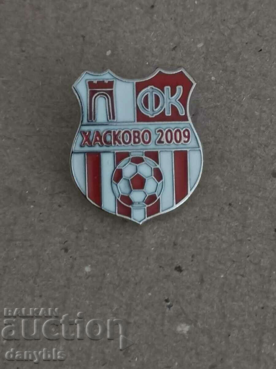 Football badge - FC Haskovo - enamel