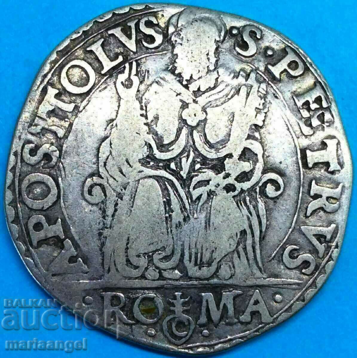 Teston Paul IV Vatican Rome silver