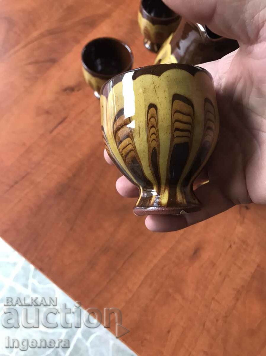 Delivery of CERAMIC TROJANSKA SERVICE POT GLASS SET NEW