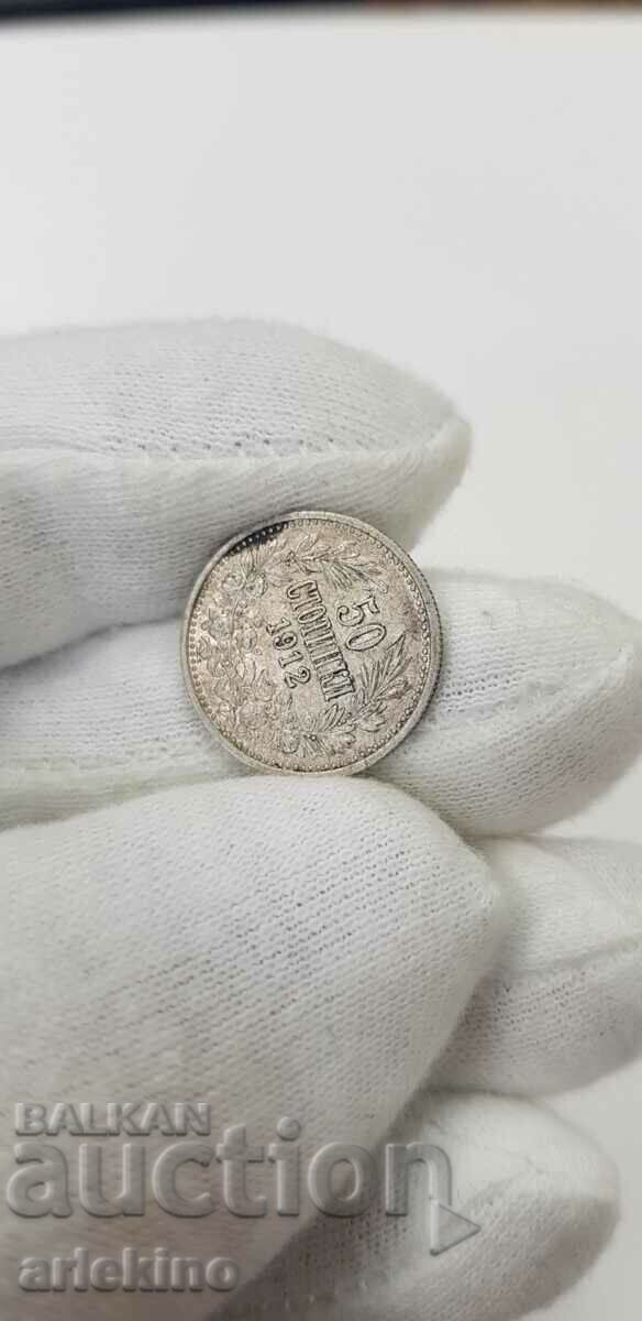 Livrarea Moneda regală de argint 50 de cenți 1912