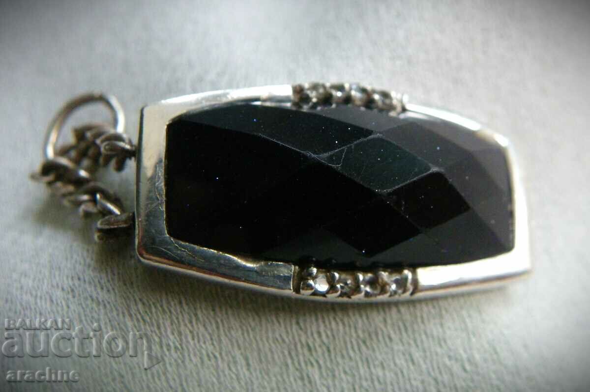 Silver locket with natural aventurine, Australia - 5