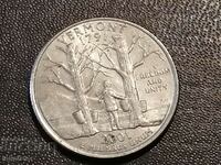 Vermont 25 Cent USA 2001 D