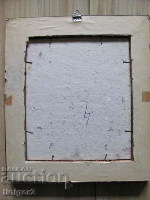 Oil painting, cardboard, landscape 27x24cm. - 5