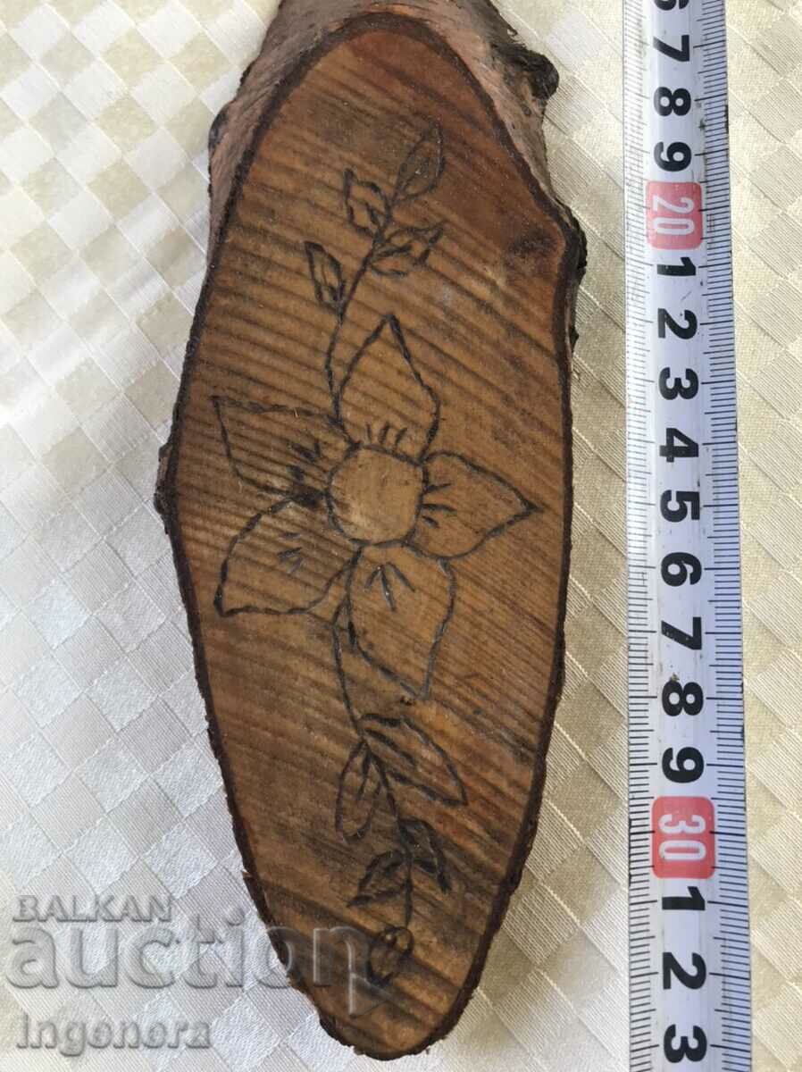 WALL PANEL BIRCH WOOD PYROGRAPH FROM THE EARLY SOC with price 12.00 BGN | € 6.14