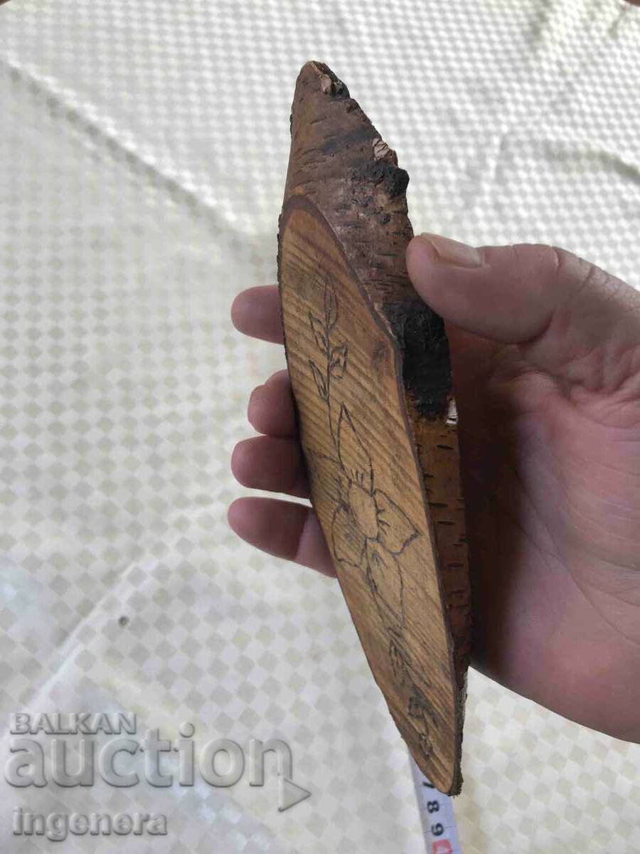 Delivery of WALL PANEL BIRCH WOOD PYROGRAPH FROM THE EARLY SOC