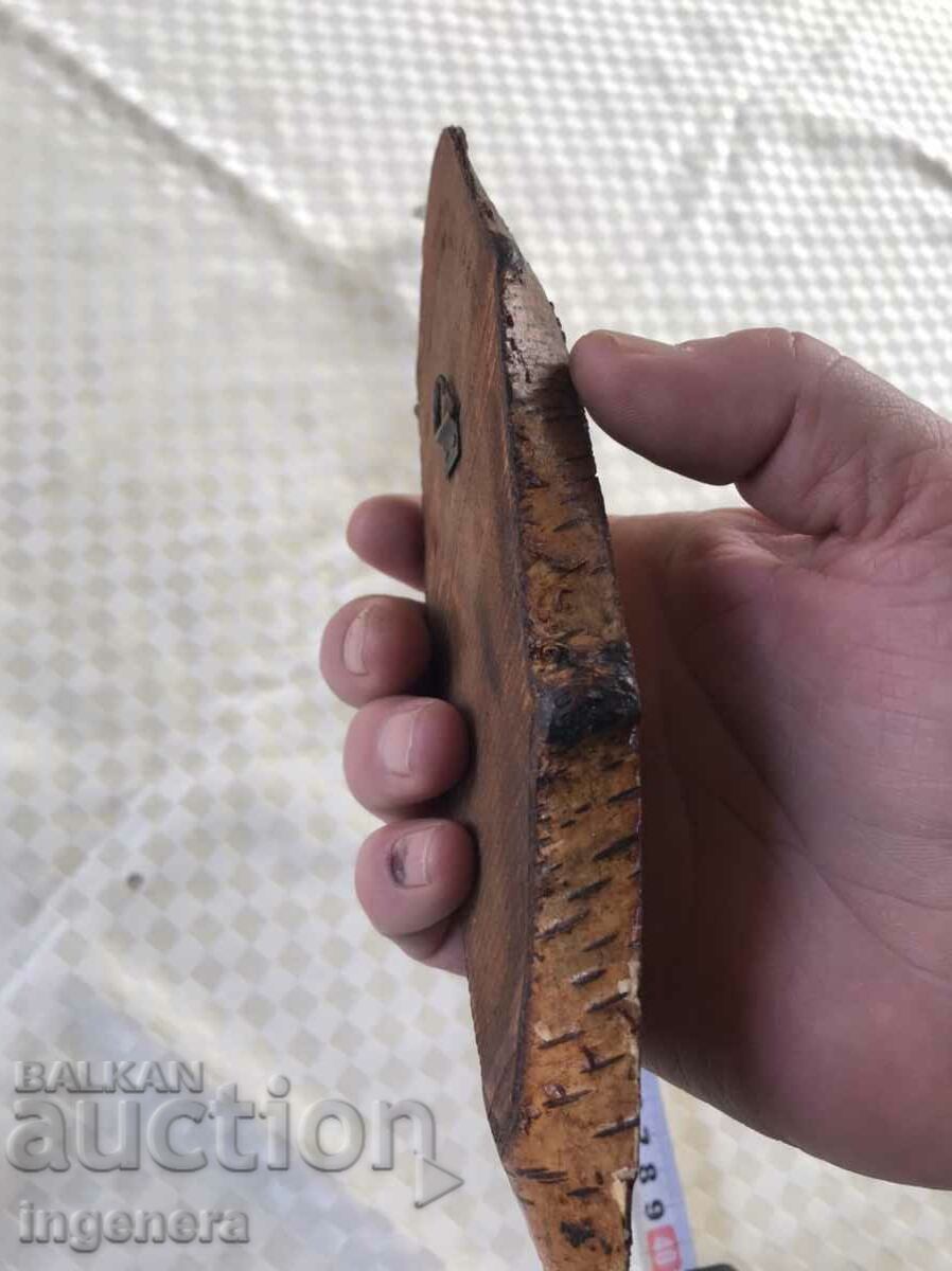 WALL PANEL BIRCH WOOD PYROGRAPH FROM THE EARLY SOC - 5