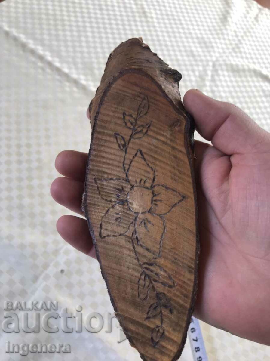 WALL PANEL BIRCH WOOD PYROGRAPH FROM THE EARLY SOC - 6
