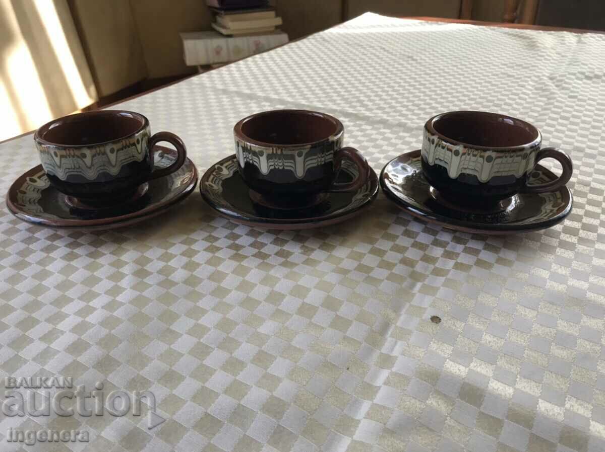 CĂȘĂ TROIANĂ CĂȘI CAFEA SET-3 NR. NOU