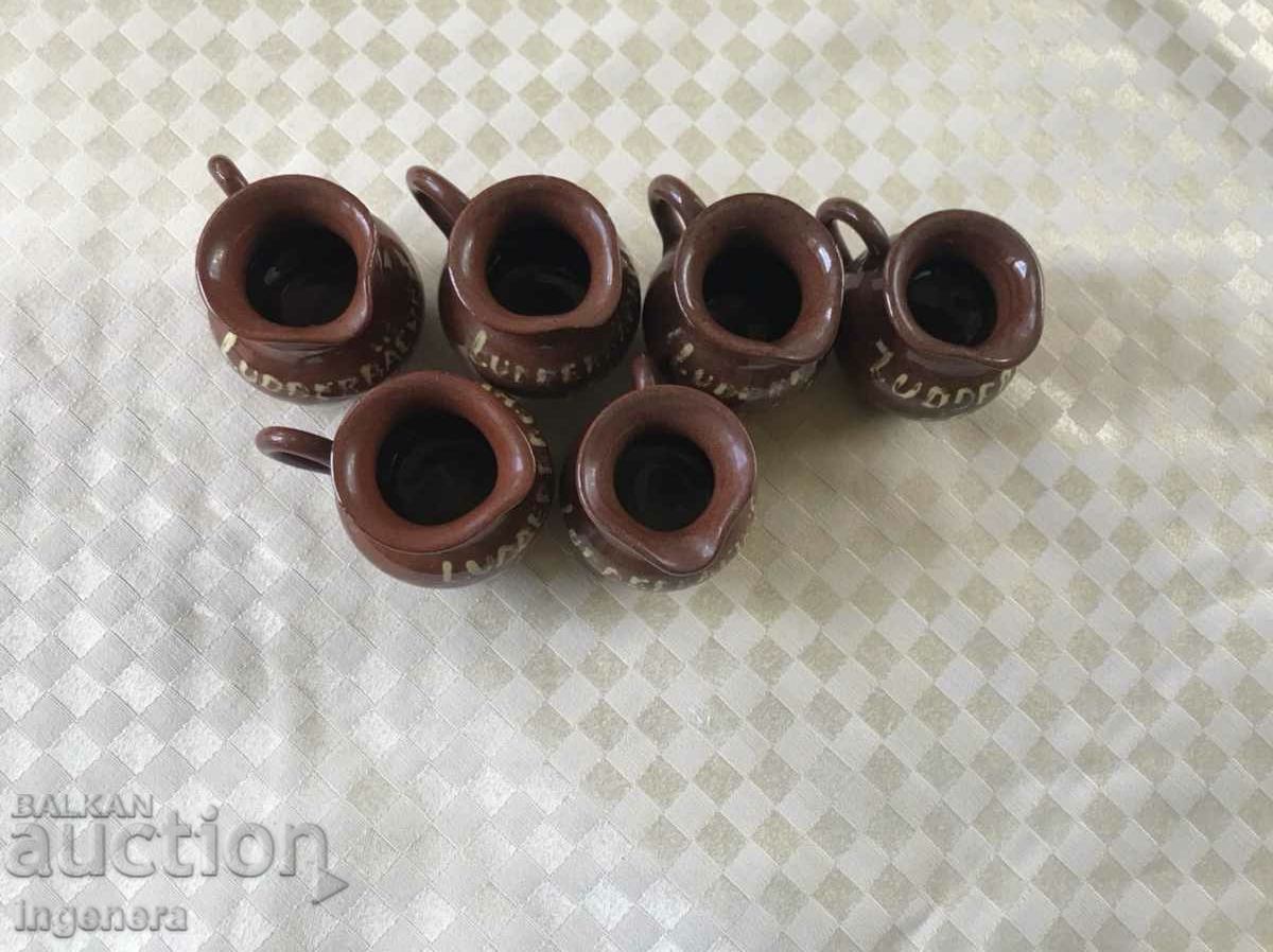 Auction CERAMIC TROJAN CUPS NEW 6 PCS. SERVICE KIT Auction CERAMIC TROJAN CUPS NEW 6 PCS. SERVICE KIT