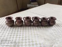 CERAMIC TROJAN CUPS NEW 6 PCS. SERVICE KIT