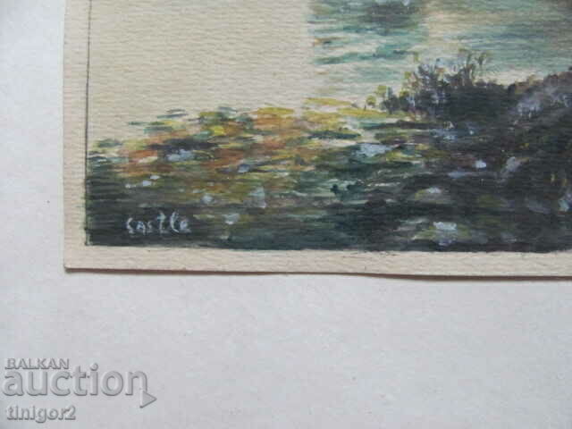 Delivery of Old watercolor painting, signature, 37x27cm. Delivery of Old watercolor painting, signature, 37x27cm.