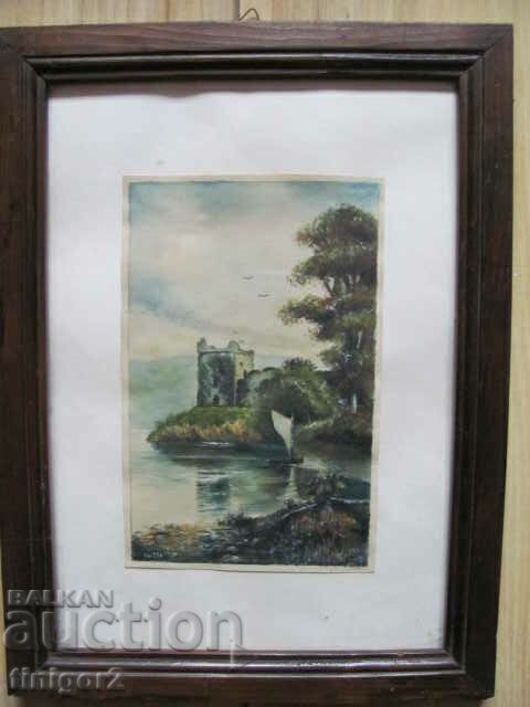Old watercolor painting, signature, 37x27cm. - 5 Old watercolor painting, signature, 37x27cm. - 5