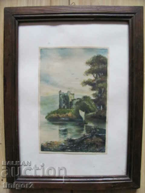 Old watercolor painting, signature, 37x27cm. - 7 Old watercolor painting, signature, 37x27cm. - 7