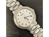 Steel Japanese Watch Seiko Quartz Kinetic 7M22A Chain