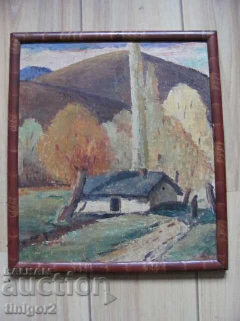 Painting by the famous Boris Kolev, oil, cardboard, signed