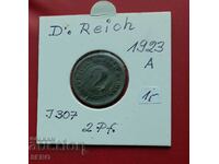 Germania-2 pfennig 1923 A-Berlin-an rar