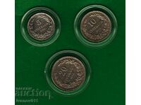 LOT 5; 10 AND 20 CENTS 1912 - EXCELLENT - 2