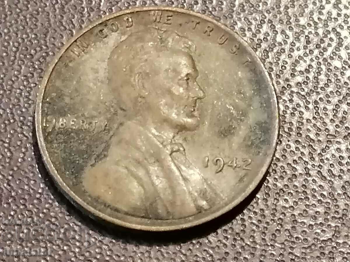 1942 1 cent SUA