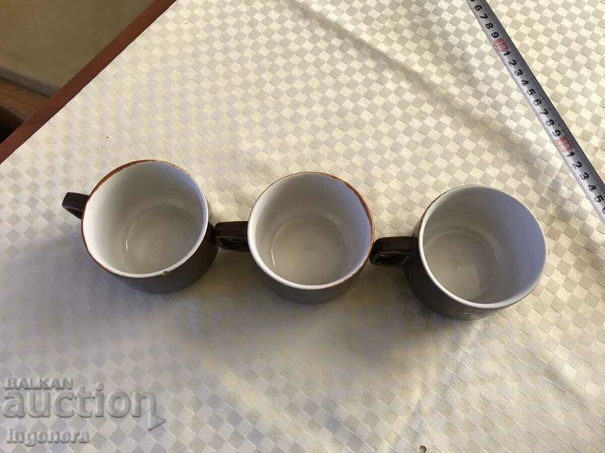 CERAMIC COFFEE TEA CUP MARKING BULGARIA-3 PCS. with price 6.00 BGN | € 3.07