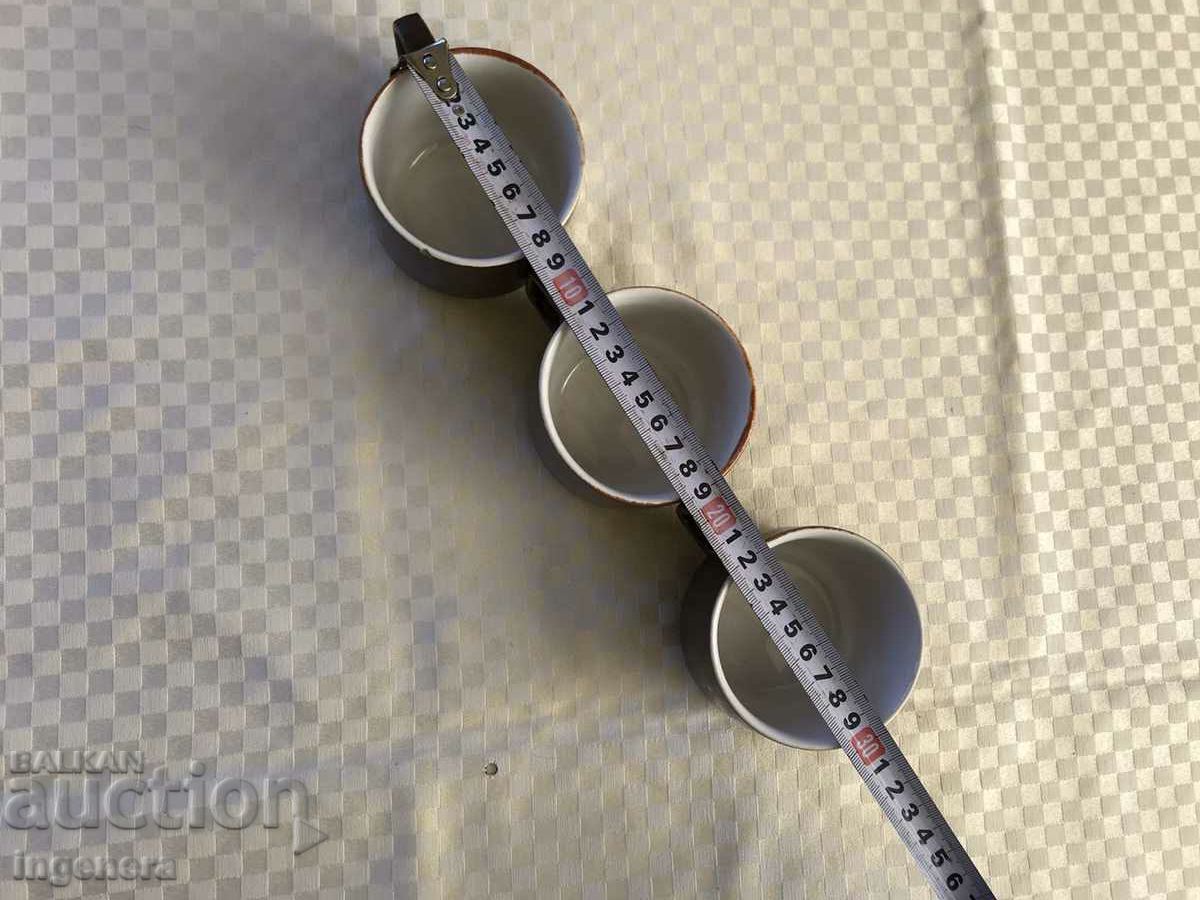 CERAMIC COFFEE TEA CUP MARKING BULGARIA-3 PCS. - 5