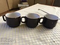 CERAMIC COFFEE TEA CUP MARKING BULGARIA-3 PCS.