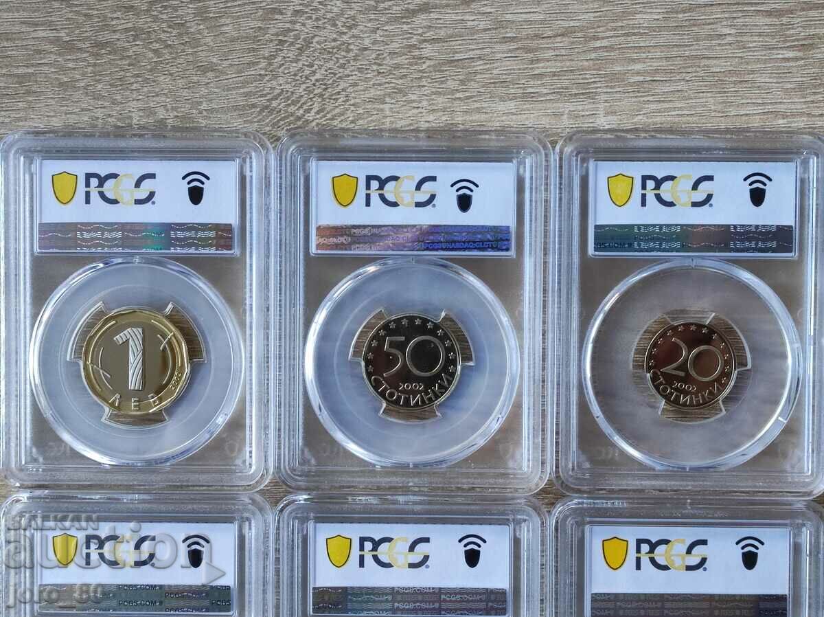 Auction Exchange coin set 2002 year Bulgaria (matt-gloss) PCGS Auction Exchange coin set 2002 year Bulgaria (matt-gloss) PCGS
