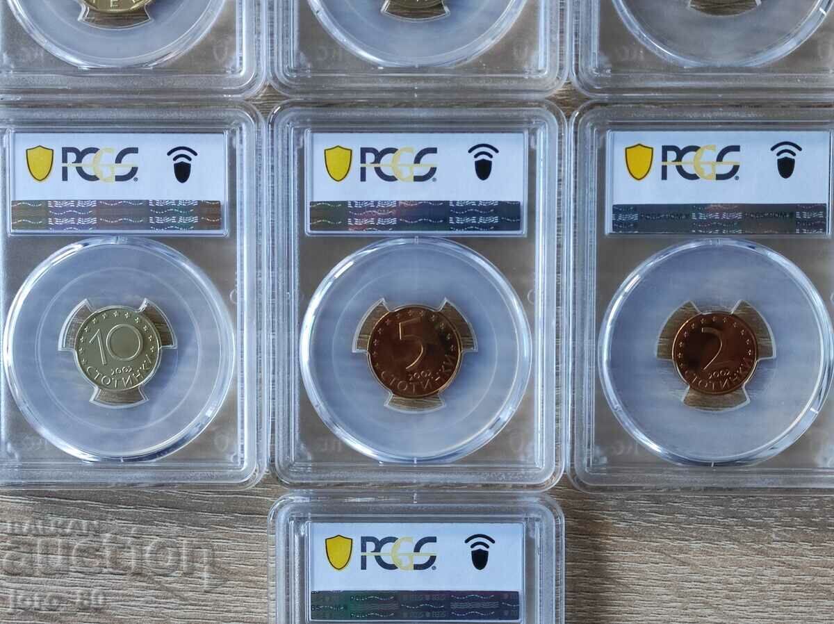 Delivery of Exchange coin set 2002 year Bulgaria (matt-gloss) PCGS Delivery of Exchange coin set 2002 year Bulgaria (matt-gloss) PCGS