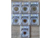 Exchange coin set 2002 year Bulgaria (matt-gloss) PCGS