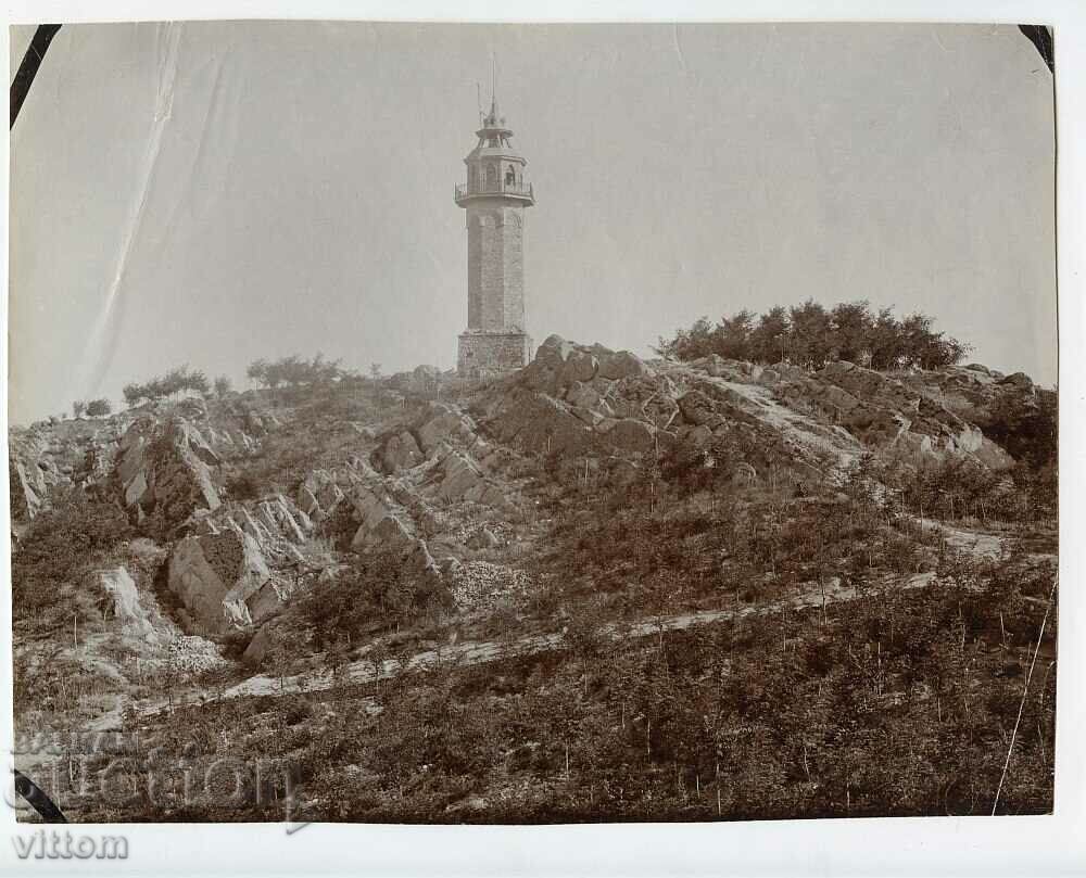 Пловдив Сахат тепе часовникова кула голяма снимка около 1900