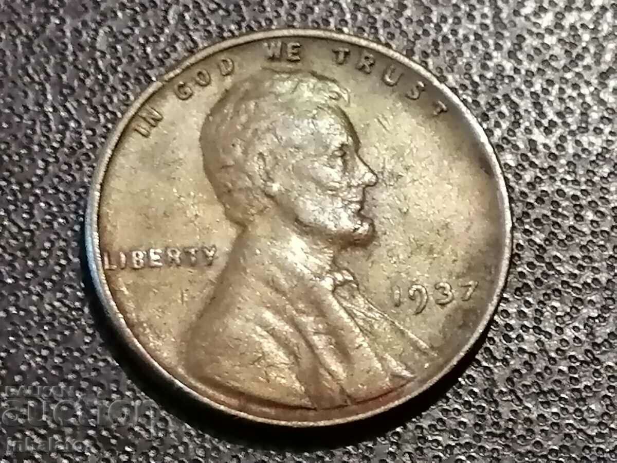 1937 1 cent SUA